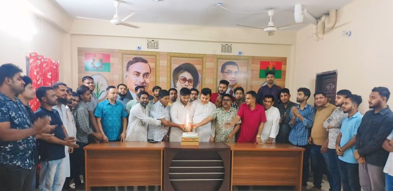 নন্দীগ্রাম পৌর ছাত্রদলের সভাপতি পলিনের ২৭ তম জন্মদিন পালন 