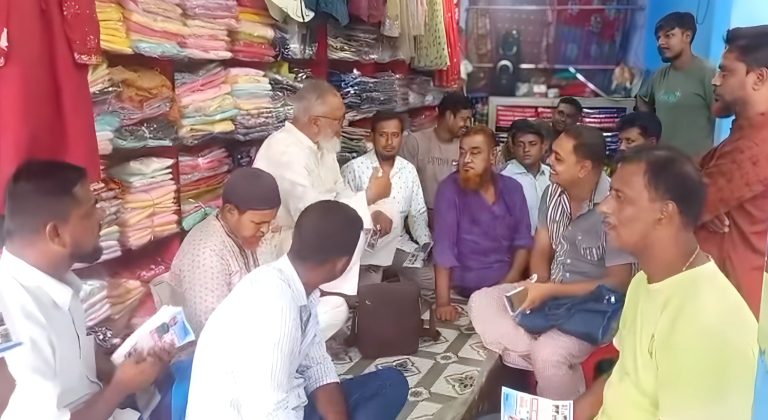 নন্দীগ্রামে সনাতনীদের মাঝে গণসংযোগ ও মতবিনিময় করলেন নুরুল ইসলাম মন্ডল