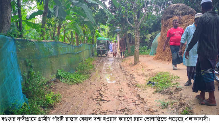 নন্দীগ্রামে শিক্ষা প্রতিষ্ঠান ও ভোটকেন্দ্রে যাবার পাঁচটি রাস্তার বেহাল দশা; ভোগান্তিতে এলাকাবাসী